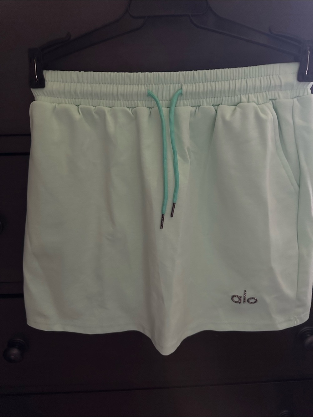 ALO Yoga Mint Green Athletic Skirt with Drawcord